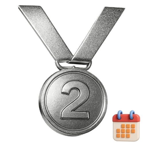 출석 7일 달성 은메달